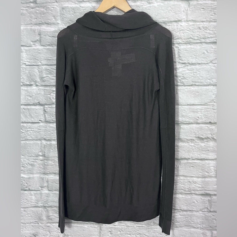 NWT Urban Zen By Donna Karen Size S/M Grey Easy Cowl Neck Sweater Cashmere Silk - Picture 6 of 13